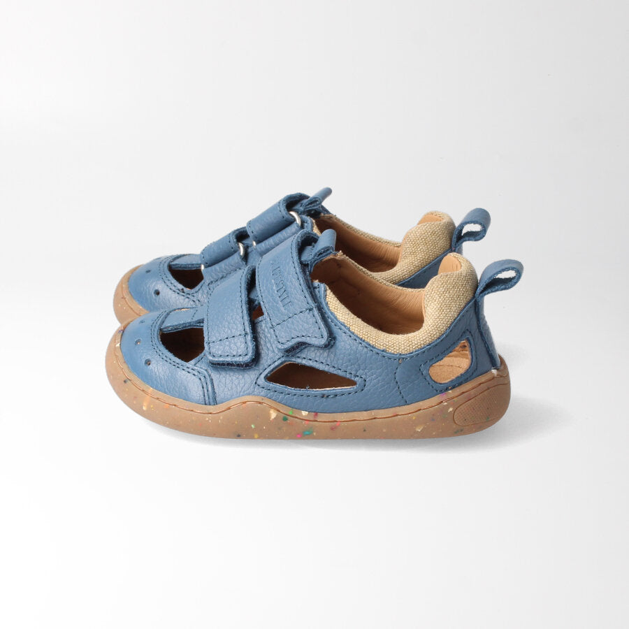 bLIFESTYLE Barfußschuh kammmolchSTYLE in Meerblau für Kinder
