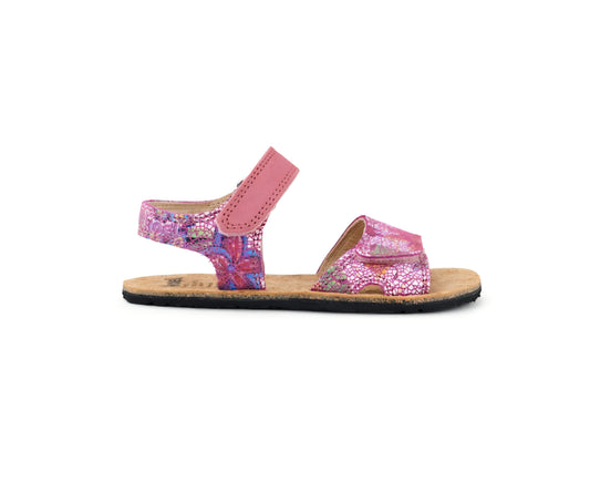 Koel Barefoot Sandal Ashley Fantasy Fuchsia – flexible Kinder Barfußsandale mit buntem Design
