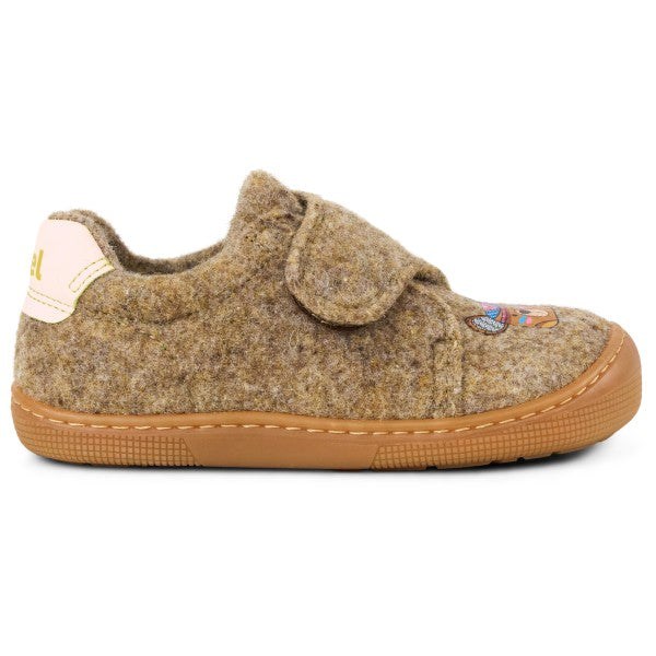 KOEL Barfuß-Hausschuh Dan Print Felt – Beige