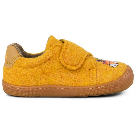 KOEL Barfuß-Hausschuh Dan Print Felt – Gelb
