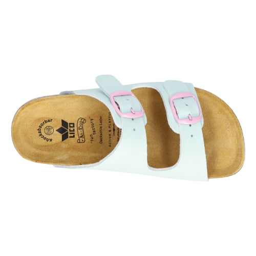 Lico Pantoffeln Bioline kids rosa/türkis