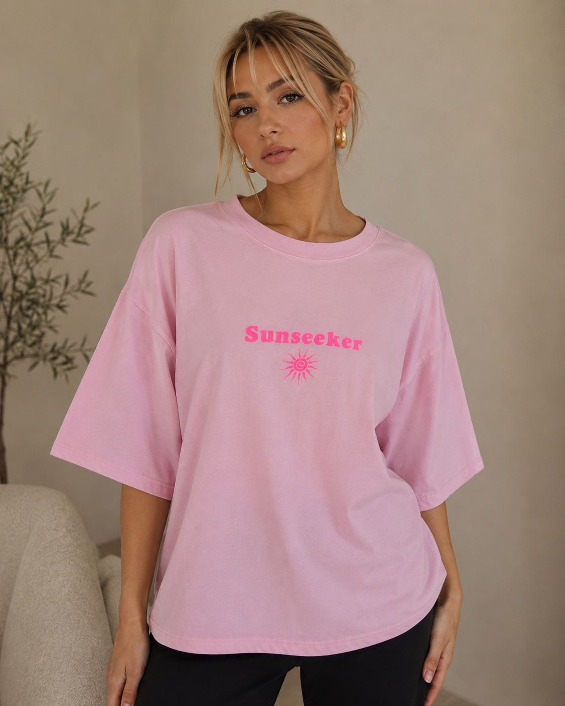 Sommer Shirt Oversize Sunseeker rosa
